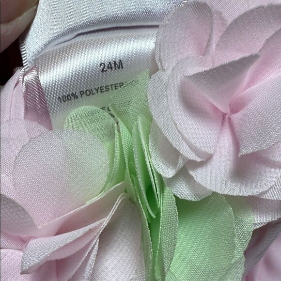 Blueberi Boulevard Light Pink Dress with Green Accents - Picture 3 of 7